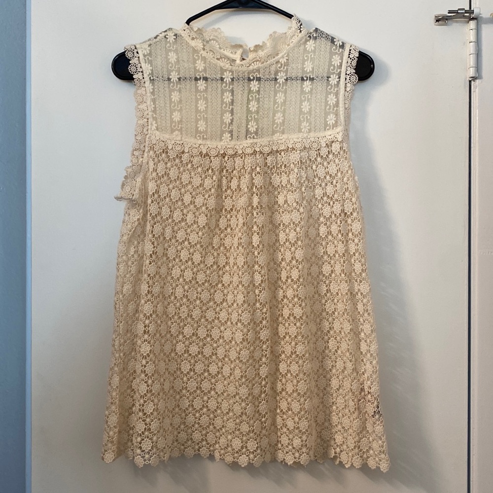 Anthropologie Lace Sleeveless Unlined